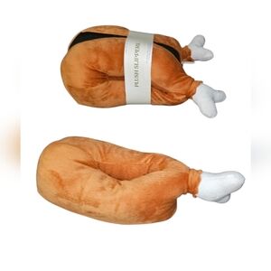 New Men's Women's Drumstick Turkey Chicken Slippers Adult M/L